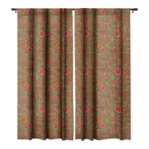 Wagner Campelo Floral Cashmere 4 Blackout Window Curtain