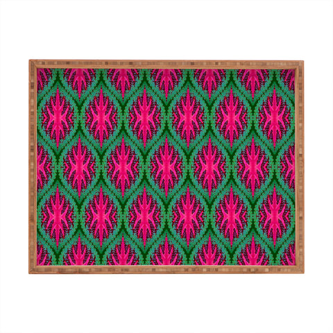 Wagner Campelo Ikat Leaves Rectangular Tray