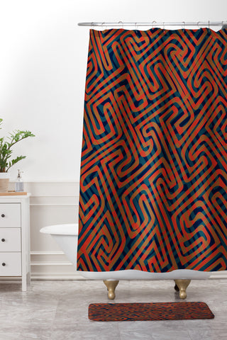 Wagner Campelo Intersect 1 Shower Curtain And Mat