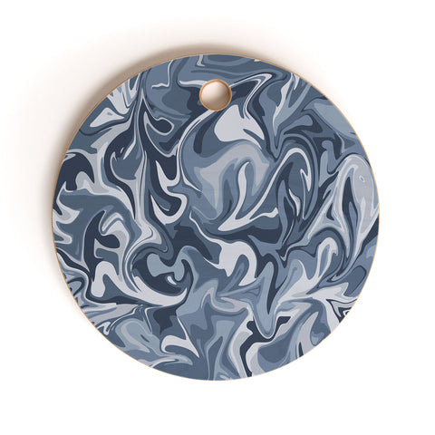 Wagner Campelo MARBLE WAVES INDIE Cutting Board Round