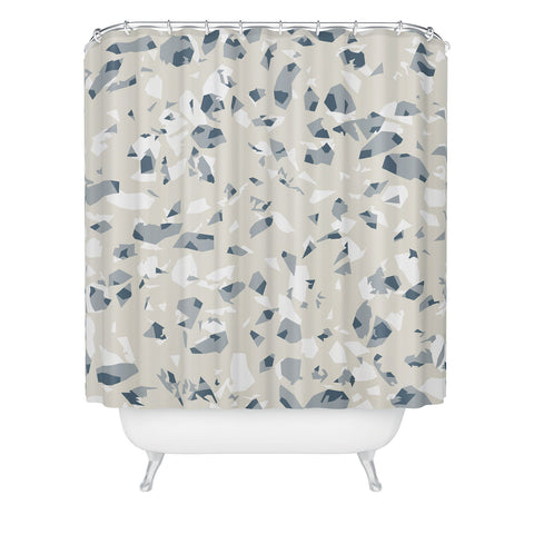 Wagner Campelo MARMORITE LINEN Shower Curtain
