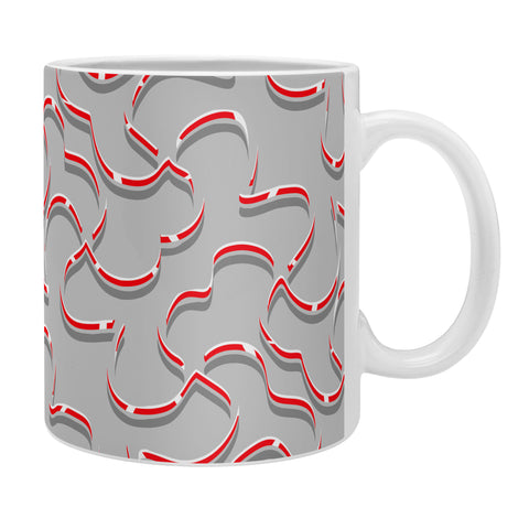 Wagner Campelo ORGANIC LINES RED GRAY Coffee Mug