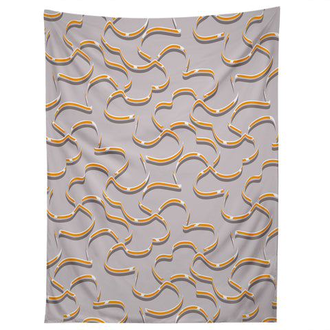 Wagner Campelo ORGANIC LINES YELLOW GRAY Tapestry