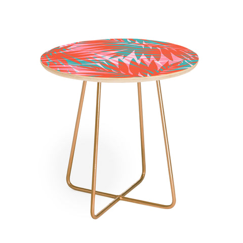 Wagner Campelo PALM GEO FLAMINGO Round Side Table