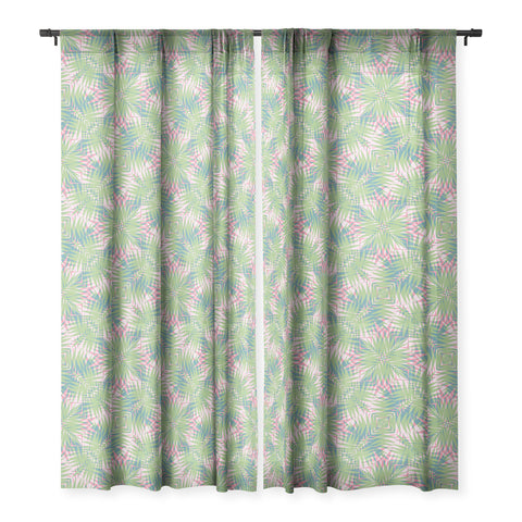 Wagner Campelo PALM GEO LIME Sheer Window Curtain