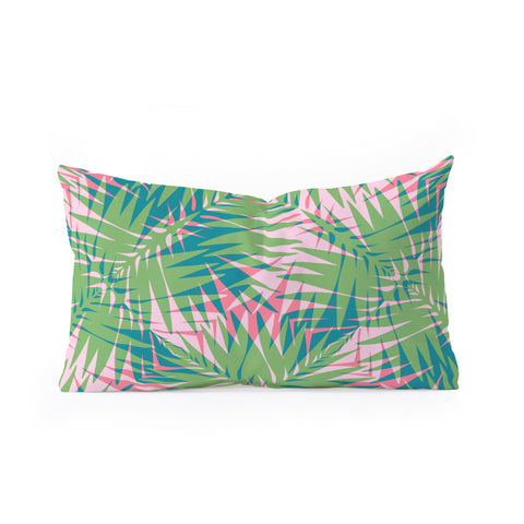 Wagner Campelo PALM GEO LIME Oblong Throw Pillow