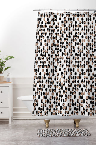 Wagner Campelo Rock Dots 1 Shower Curtain And Mat