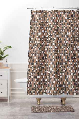 Wagner Campelo Rock Dots 3 Shower Curtain And Mat