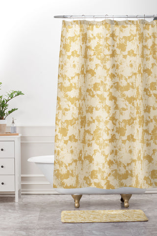 Wagner Campelo Sands in Yellow Shower Curtain And Mat