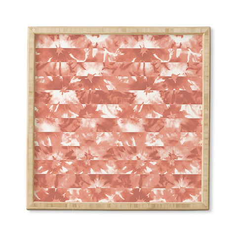Wagner Campelo SHIBORI STRIPES ROSE Framed Wall Art