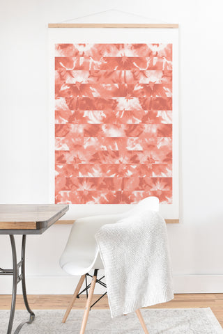 Wagner Campelo SHIBORI STRIPES ROSE Art Print And Hanger