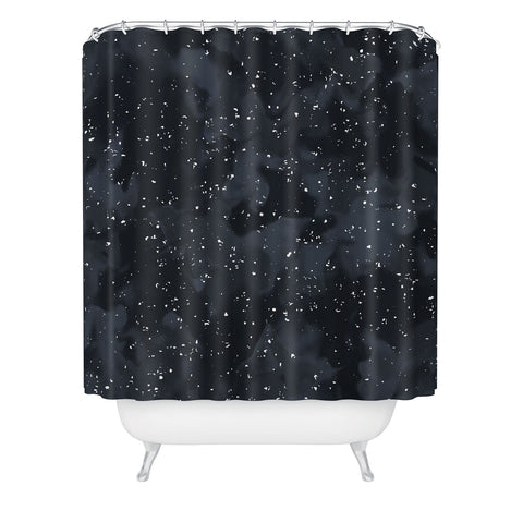 Wagner Campelo SIDEREAL BLACK Shower Curtain