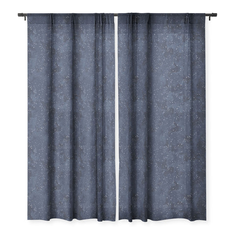 Wagner Campelo SIDEREAL NAVY Sheer Window Curtain
