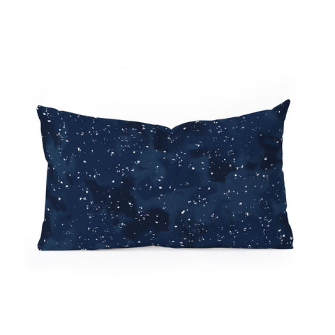 Wagner Campelo SIDEREAL NAVY Oblong Throw Pillow
