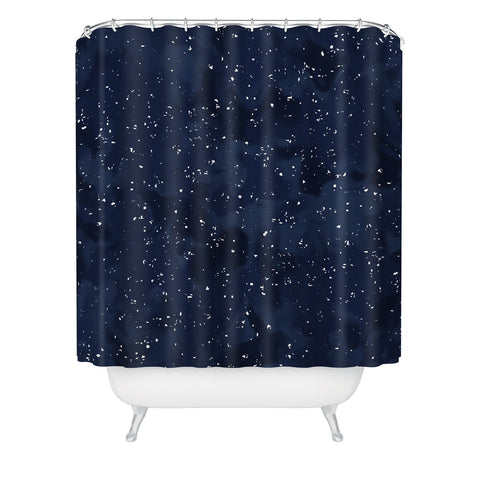 Wagner Campelo SIDEREAL NAVY Shower Curtain
