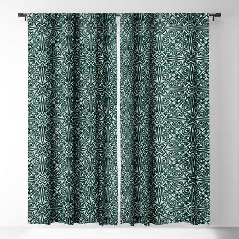Wagner Campelo TIZNIT Green Blackout Window Curtain