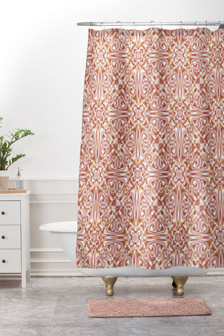 Wagner Campelo TIZNIT Rose Shower Curtain And Mat