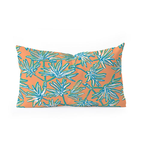 Wagner Campelo TROPIC PALMS ORANGE Oblong Throw Pillow