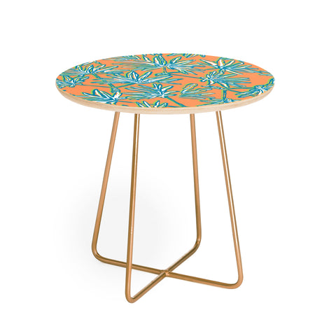 Wagner Campelo TROPIC PALMS ORANGE Round Side Table