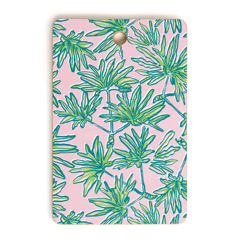 Wagner Campelo TROPIC PALMS ROSE Cutting Board Rectangle