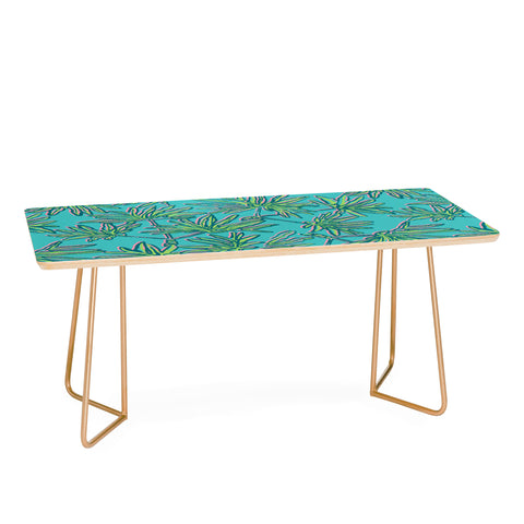 Wagner Campelo TROPIC PALMS TURQUOISE Coffee Table