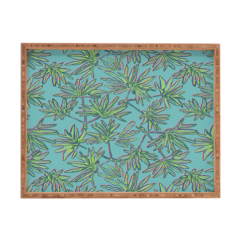 Wagner Campelo TROPIC PALMS TURQUOISE Rectangular Tray