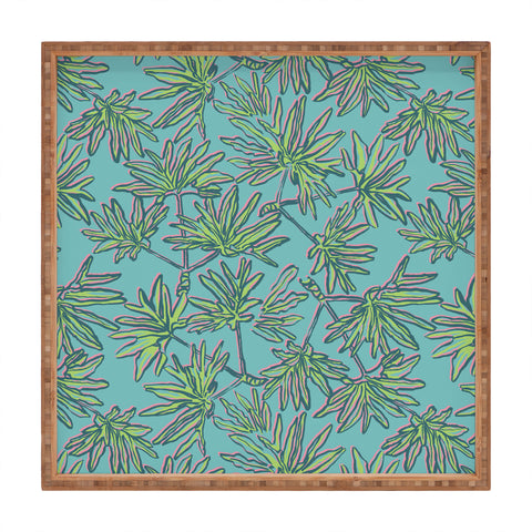 Wagner Campelo TROPIC PALMS TURQUOISE Square Tray