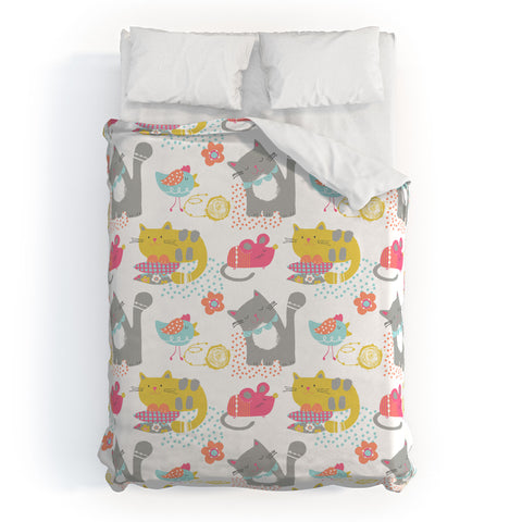 Wendy Kendall Cat And Mouse Duvet Cover