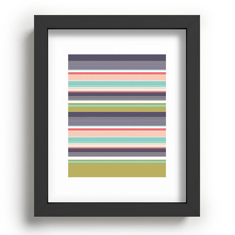 Wendy Kendall Multi Stripe Recessed Framing Rectangle