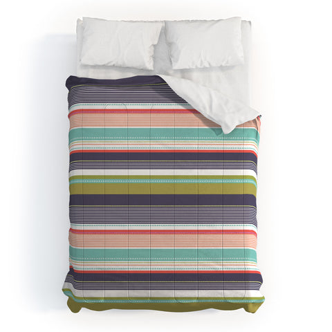 Wendy Kendall Multi Stripe Comforter