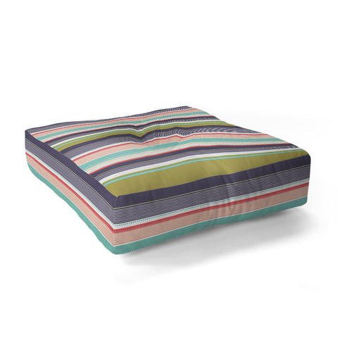 Wendy Kendall Multi Stripe Floor Pillow Square