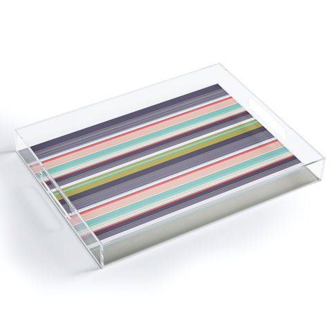 Wendy Kendall Multi Stripe Acrylic Tray