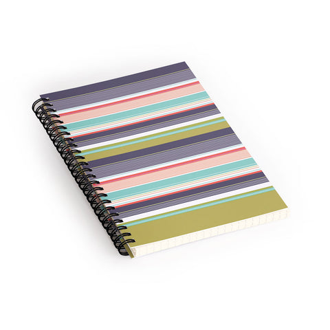 Wendy Kendall Multi Stripe Spiral Notebook