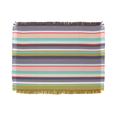 Wendy Kendall Multi Stripe Throw Blanket