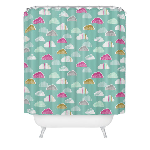 Wendy Kendall Petite Clouds Shower Curtain