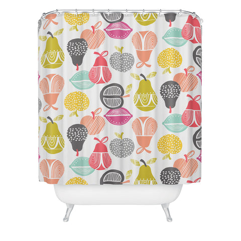 Wendy Kendall Retro Fruit Shower Curtain