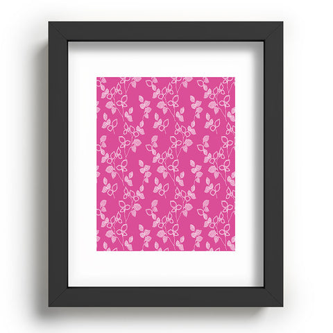 Wendy Kendall Suki Leaf Pink Recessed Framing Rectangle