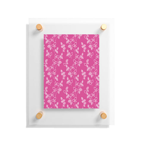 Wendy Kendall Suki Leaf Pink Floating Acrylic Print
