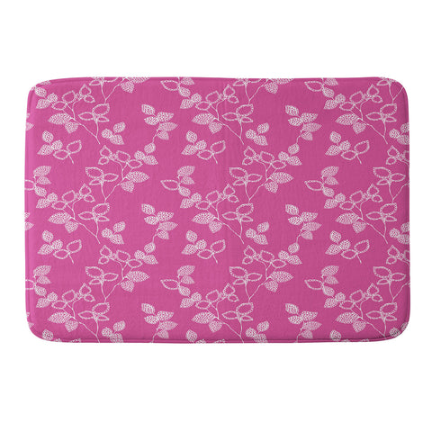Wendy Kendall Suki Leaf Pink Memory Foam Bath Mat