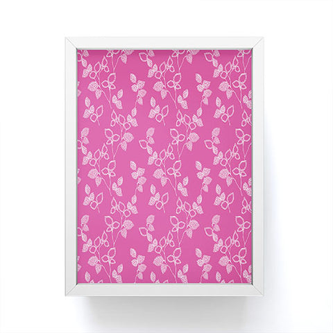 Wendy Kendall Suki Leaf Pink Framed Mini Art Print