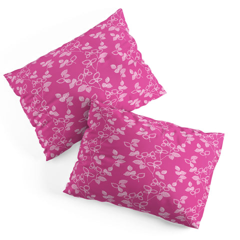 Wendy Kendall Suki Leaf Pink Pillow Shams