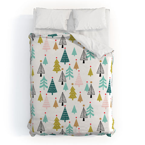 Wendy Kendall tiny trees Duvet Cover