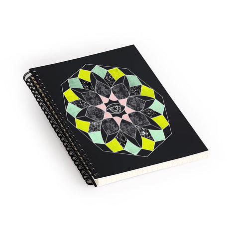 Wesley Bird Cosmic Flower Spiral Notebook