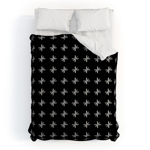 Wesley Bird Cross Out Black Comforter
