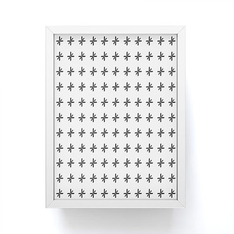 Wesley Bird Cross Out White Framed Mini Art Print