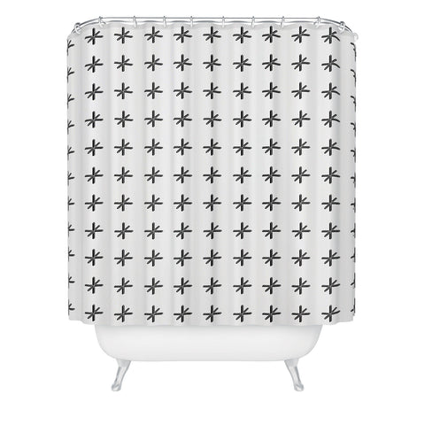 Wesley Bird Cross Out White Shower Curtain