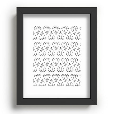 Wesley Bird Diamond Print 2 Recessed Framing Rectangle