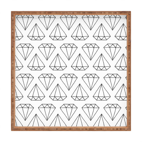 Wesley Bird Diamond Print 2 Square Tray