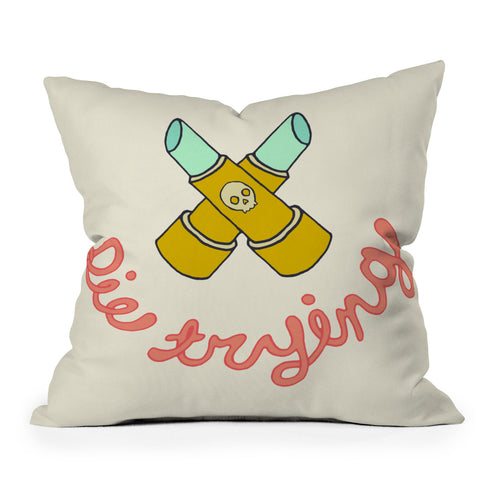 Wesley Bird Die Trying Throw Pillow