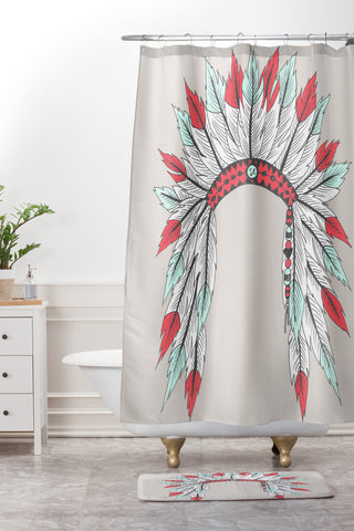 Wesley Bird Dressy Shower Curtain And Mat